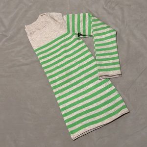 Gap boat neck striped sweater sz S green & beige.